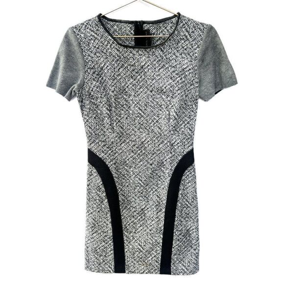 Sachin + Babi Black White Graphic Print Short Sleeve Dress Size 4 - Picture 1 of 7